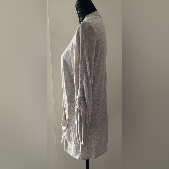 Trouvé Heathered Neutral Tone Open Cardigan Thin Knit Sweater Size M/L - Picture 2 of 9